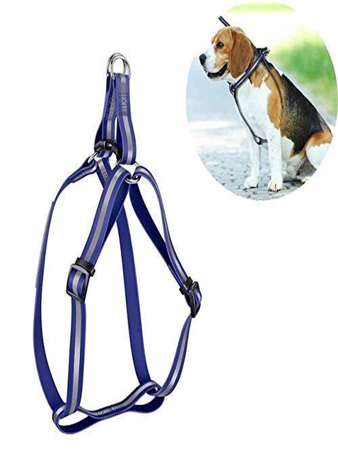 Pups&Pets 15 MM Soft Nylon Strip Pattern Radium/Reflective Dog Harness and Leash Set Ideal for Puppies and Small Breed Dogs (Blue) - Image 2